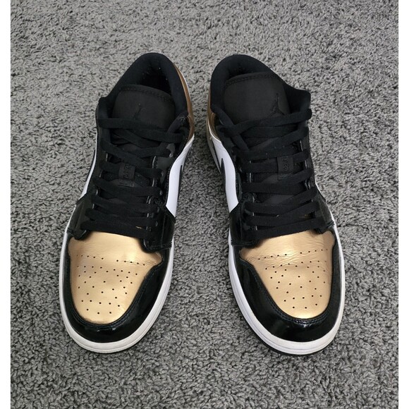 Nike Air Jordan 1 Low Gold Toe Mens Size 11 Metallic Gold Black White CQ9447 700